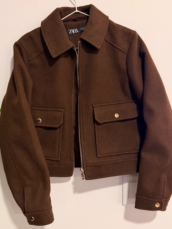 Zara Jackets & Blazers - ZARA Dark Brown Wool Jacket